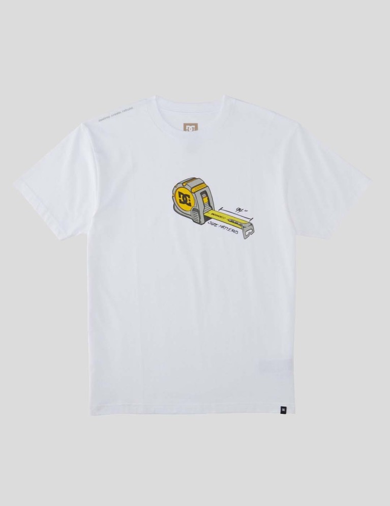 T-shirt DC size matters tee white